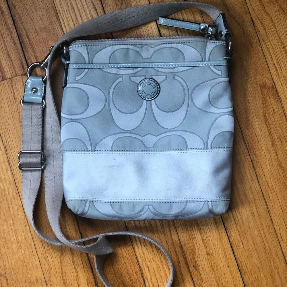 Authentic Coach Grey Crossbody Bag